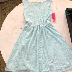 Sweet baby blue lace dress! Never worn with tags